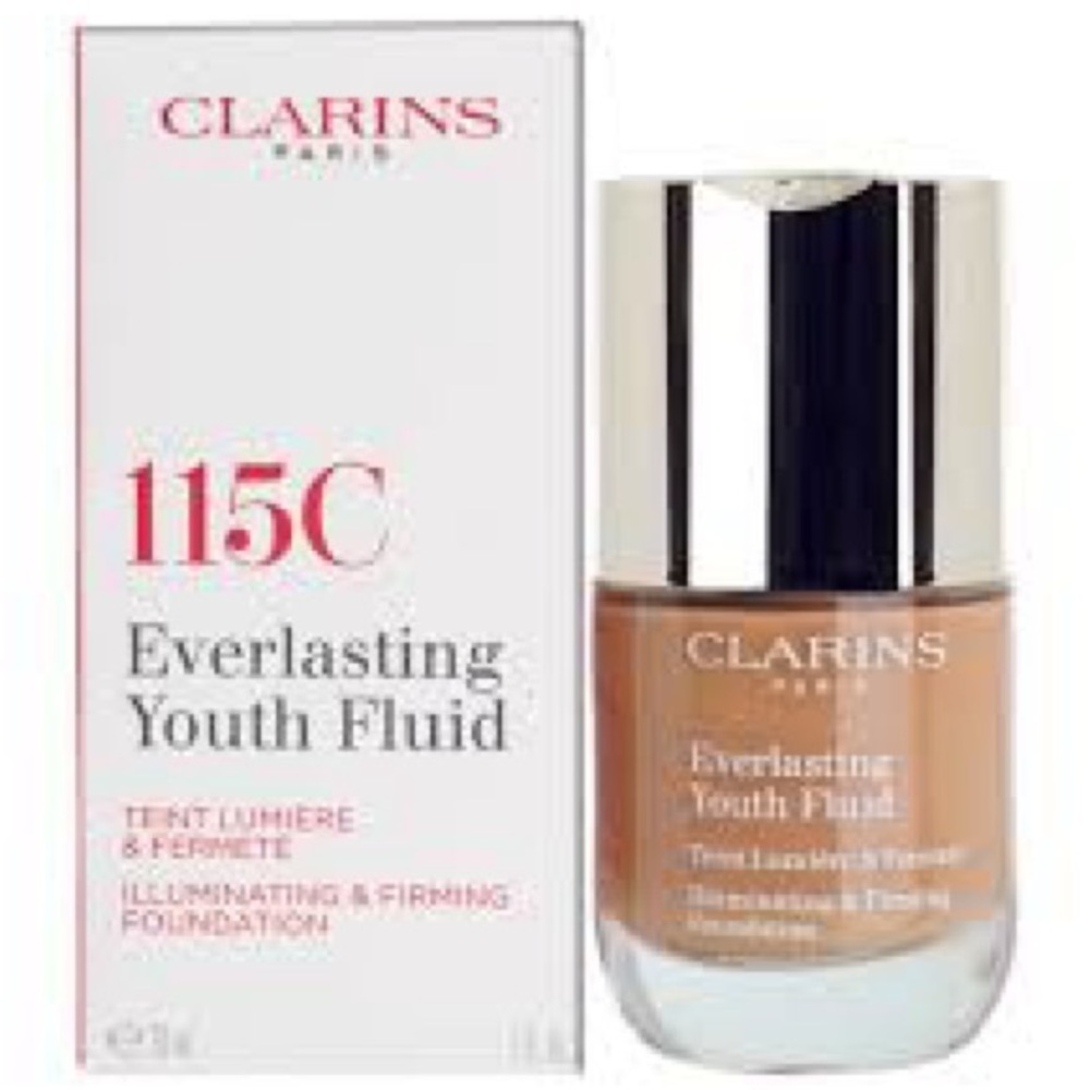 🍷 Clarins Everlasting Youth Fluid Foundation – Shade 115C